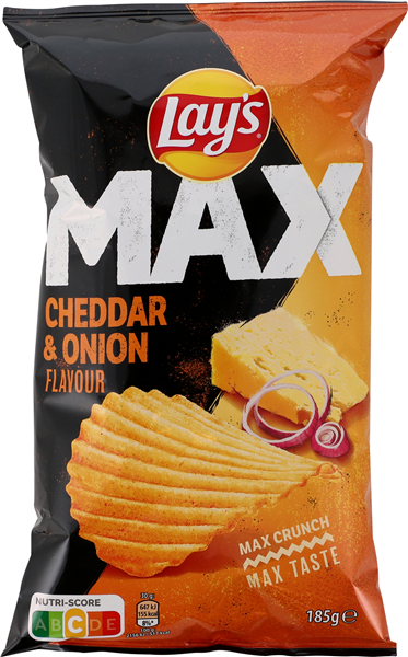 Lays Max Cheddar Og Onion – produktbillede